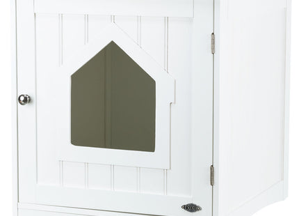 Trixie Katzenhaus für Katzentoilette – Weiss, 49x51x51cm