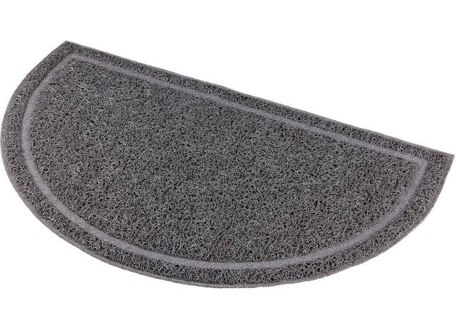 Trixie Vorleger für Katzentoiletten, halbrund, PVC, anthrazit