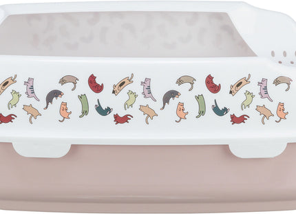 Trixie Delio Katzentoilette – flieder/weiss, mit Rand