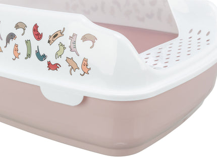 Trixie Delio Katzentoilette – flieder/weiss, mit Rand