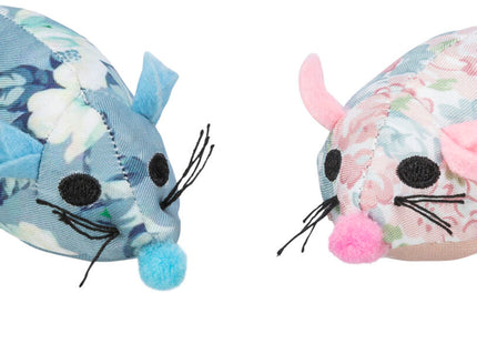 Trixie Stoffmäuse - 36 Stück, grau, Katzenminze