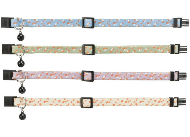 Trixie Katzenhalsband elastisch Pilzmotiv rot