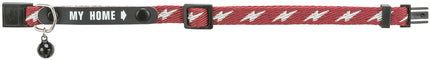 Trixie Katzenhalsband My Home - rot, mit Adresslasche