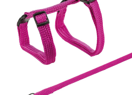 Trixie Katzengeschirr mit Leine aus strapazierfähigem Nylon, 46 cm Länge