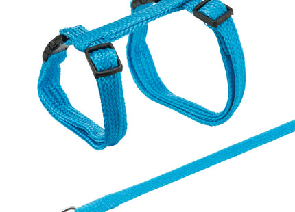 Trixie Katzengeschirr mit Leine aus strapazierfähigem Nylon, 46 cm Länge