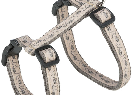 Trixie Katzengeschirr mit Leine - grau beige, verstellbar