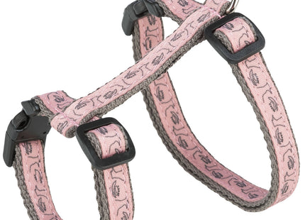 Trixie Katzengeschirr mit Leine grau/rosa