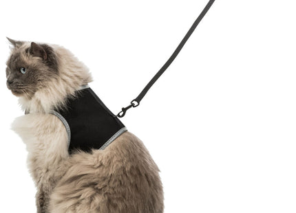 Trixie Softgeschirr mit Leine Katze XL schwarz