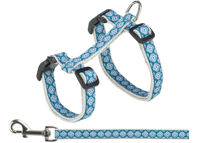Trixie Katzen-Halsband Good Luck - Nylon Blau/Grau