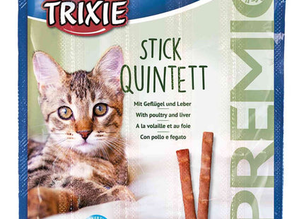 Trixie PREMIO Quadro-Sticks - Katzensnack Geflügel Leber