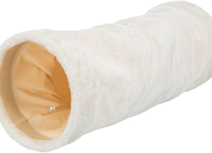 Trixie Crunch Plüschtunnel – Plüsch, beige, ø22cm