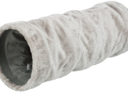 Trixie Spieltunnel – Plüsch, grau, ø22×60cm
