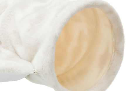 Trixie Spieltunnel Nelli - Plüsch, weiss taupe