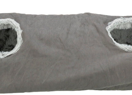 Trixie Spieltunnel Harvey - Plüsch, grau, ø27×116cm