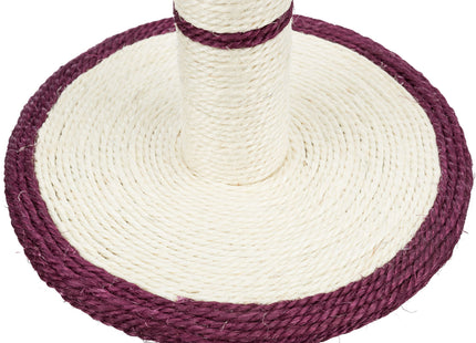 Trixie Sisal-Platte mit Stamm und Ball - Robuste Kratzmatte für Katzen mit integriertem Spielball