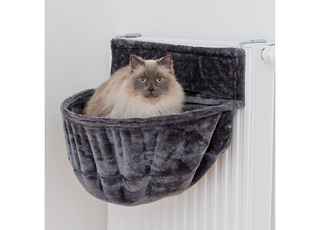 Trixie Kuschelsack für Heizkörper, Plüsch, dunkelgrau