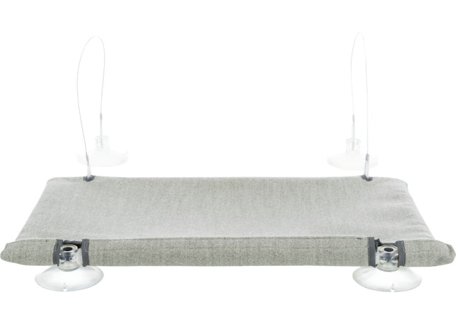 Trixie Fenster-Liegeplatz - Velours, grau, 50×30cm