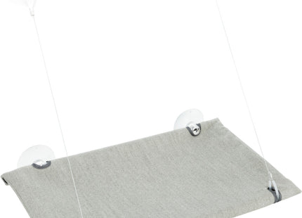 Trixie Fenster-Liegeplatz - Velours, grau, 50×30cm