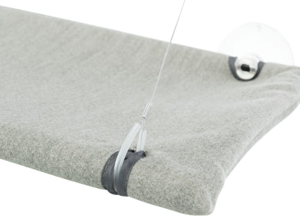 Trixie Fenster-Liegeplatz - Velours, grau, 50×30cm