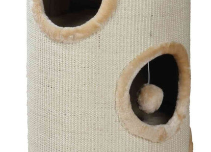 Beige Katzenturm mit Sisal für stundenlangen Spielspass