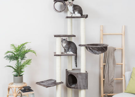 Trixie Kratzbaum Madrid - deckenhoch, grau, Katzenmöbel