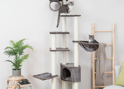 Trixie Kratzbaum Madrid - deckenhoch, grau, Katzenmöbel