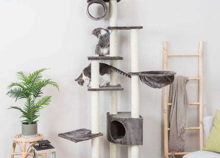Trixie Kratzbaum Madrid - deckenhoch, grau, Katzenmöbel