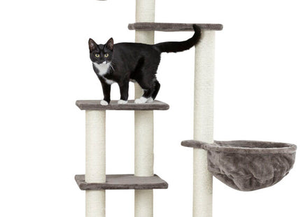 Trixie Kratzbaum Madrid - deckenhoch, grau, Katzenmöbel