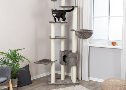 Trixie Kratzbaum Madrid - deckenhoch, grau, Katzenmöbel