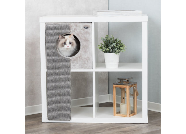 Trixie Kuschelhöhle mit Kratzbrett grau