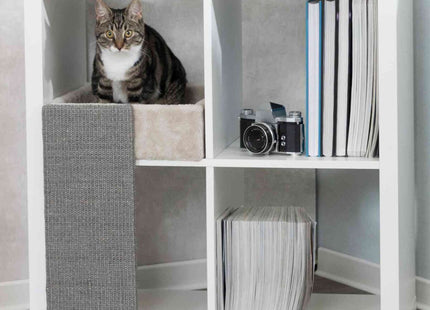 Trixie Katzenbett - Regalbett mit Kratzbrett lichtgrau