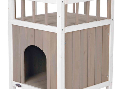 Trixie Natura Cat's Home – Katzenhaus grau/weiss