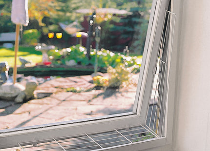 Sicherheitsgitter für Fenster in Weiss, Ecke, von Trixie