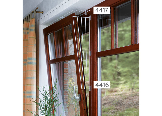 Sicherheitsgitter für Fenster in Weiss, Ecke, von Trixie