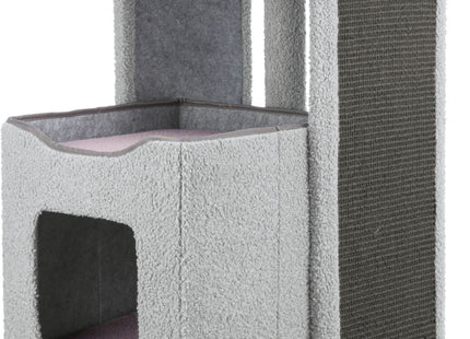 Trixie Junior Kratzbaum Carlita – grau/flieder kompakt