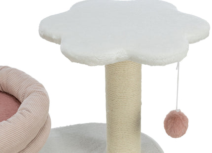 Trixie Kratzbaum Isabella – 70cm, Weiss/Altrosa