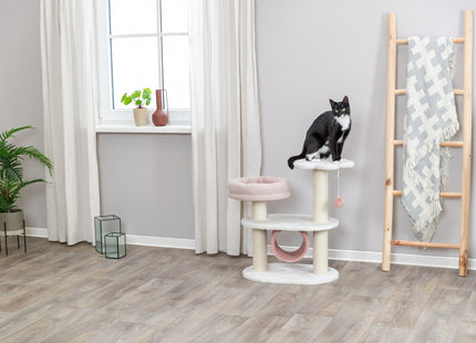 Trixie Kratzbaum Isabella – 70cm, Weiss/Altrosa