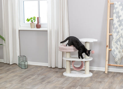 Trixie Kratzbaum Isabella – 70cm, Weiss/Altrosa