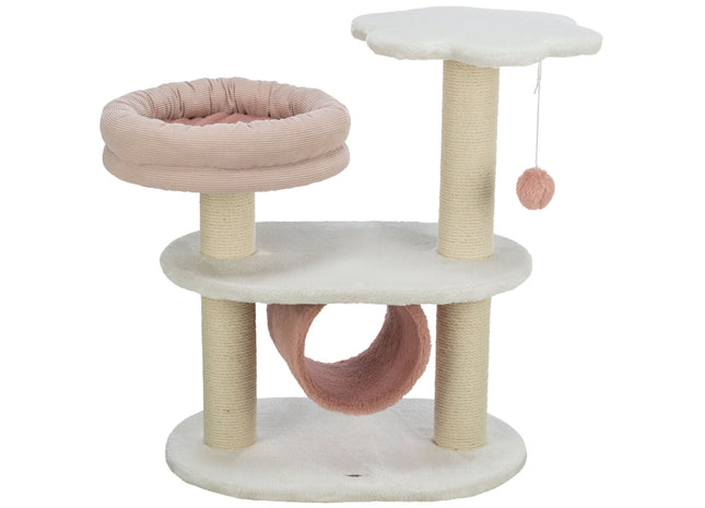 Trixie Kratzbaum Isabella – 70cm, Weiss/Altrosa