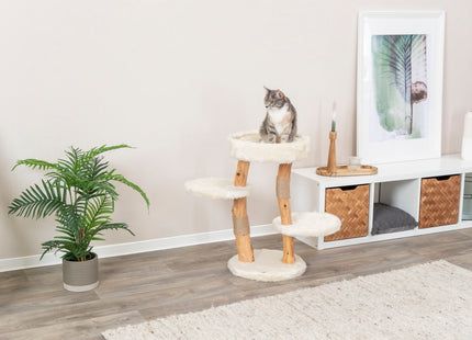 Trixie Kratzbaum Santo - Echt-Holz, creme, 73 cm