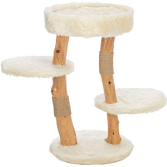 Trixie Kratzbaum Santo - Echt-Holz, creme, 73 cm