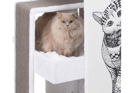 Trixie Kratzbaum Maria - Katzenkratzbaum weiss/grau 101cm