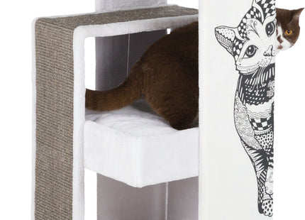 Trixie Kratzbaum Maria - Katzenkratzbaum weiss/grau 101cm