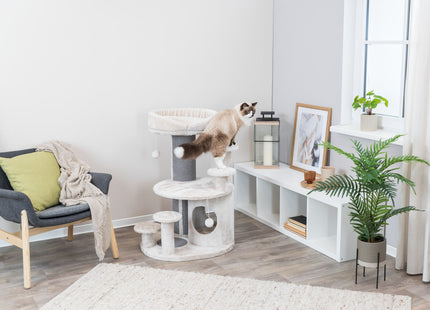 Trixie Senioren-Kratzbaum Emil – Katzenkratzbaum lichtgrau