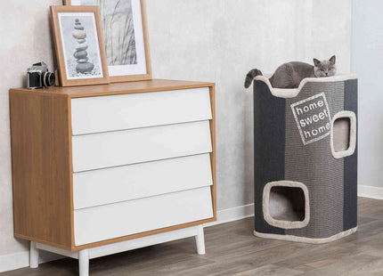 Trixie Cat Tower Jorge - Katzenkratzbaum lichtgrau anthrazit