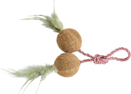 Trixie 2 Jute-Bälle mit Catnip ø 4.5 cm - Spielzeug für Katzen