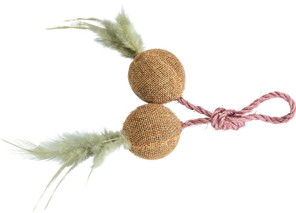Trixie 2 Jute-Bälle mit Catnip ø 4.5 cm - Spielzeug für Katzen