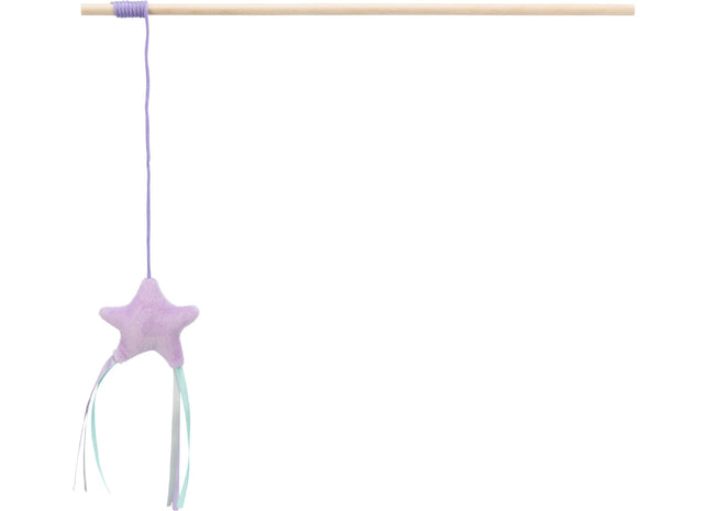 Trixie Junior Spielangel Stern - Holz, Plüsch, 40cm
