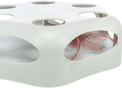 Trixie Turning Feather - Katzenspielzeug, hellgrau, ø22cm