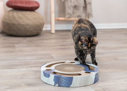 Trixie Kratztrommel mit Spielzeug - blau, ø33cm